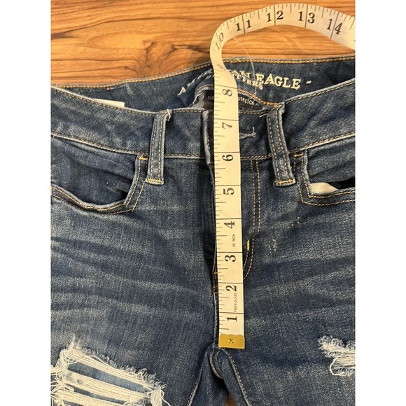 American Eagle Jeans Women's Size 0 Short Stretch Skinny Jeggins Denim - Picture 9 of 12